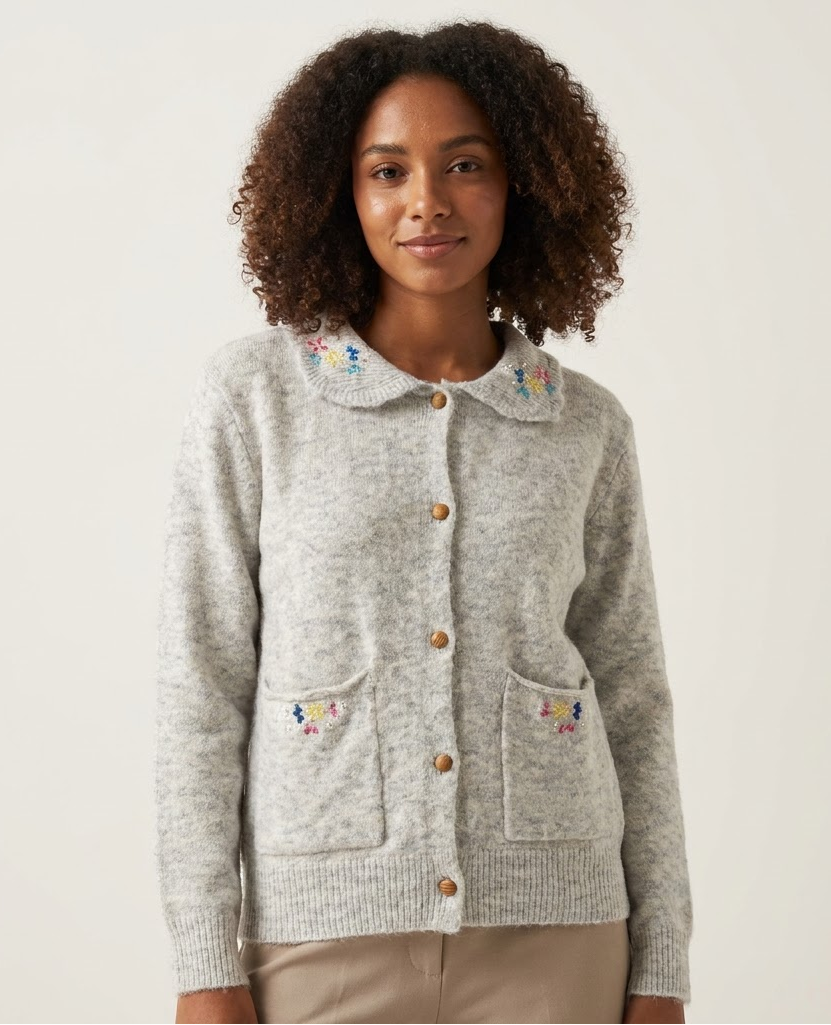 Embroidered Cardigan