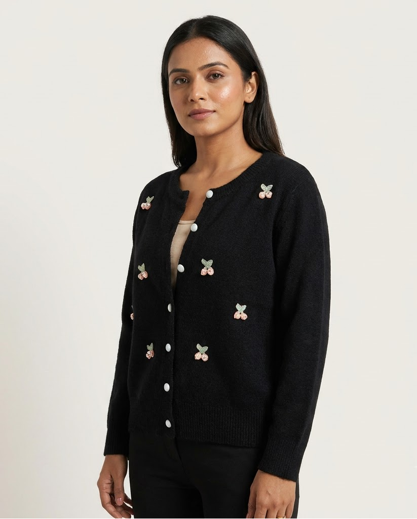 Cherry Knit Cardigan
