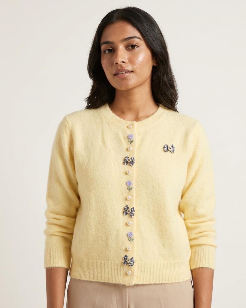 Bow Knit Cardigan