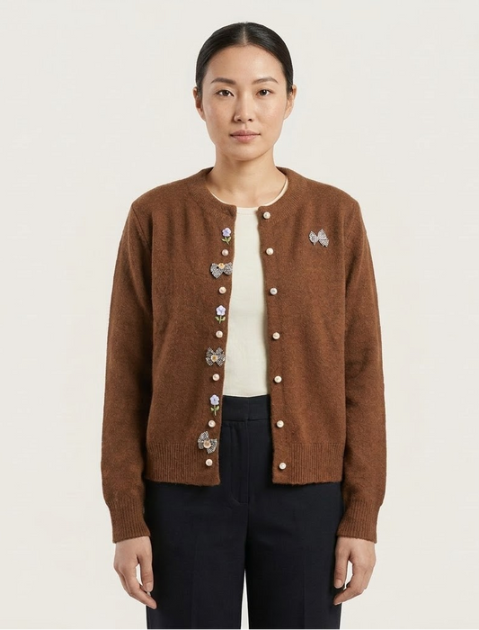Bow Knit Cardigan