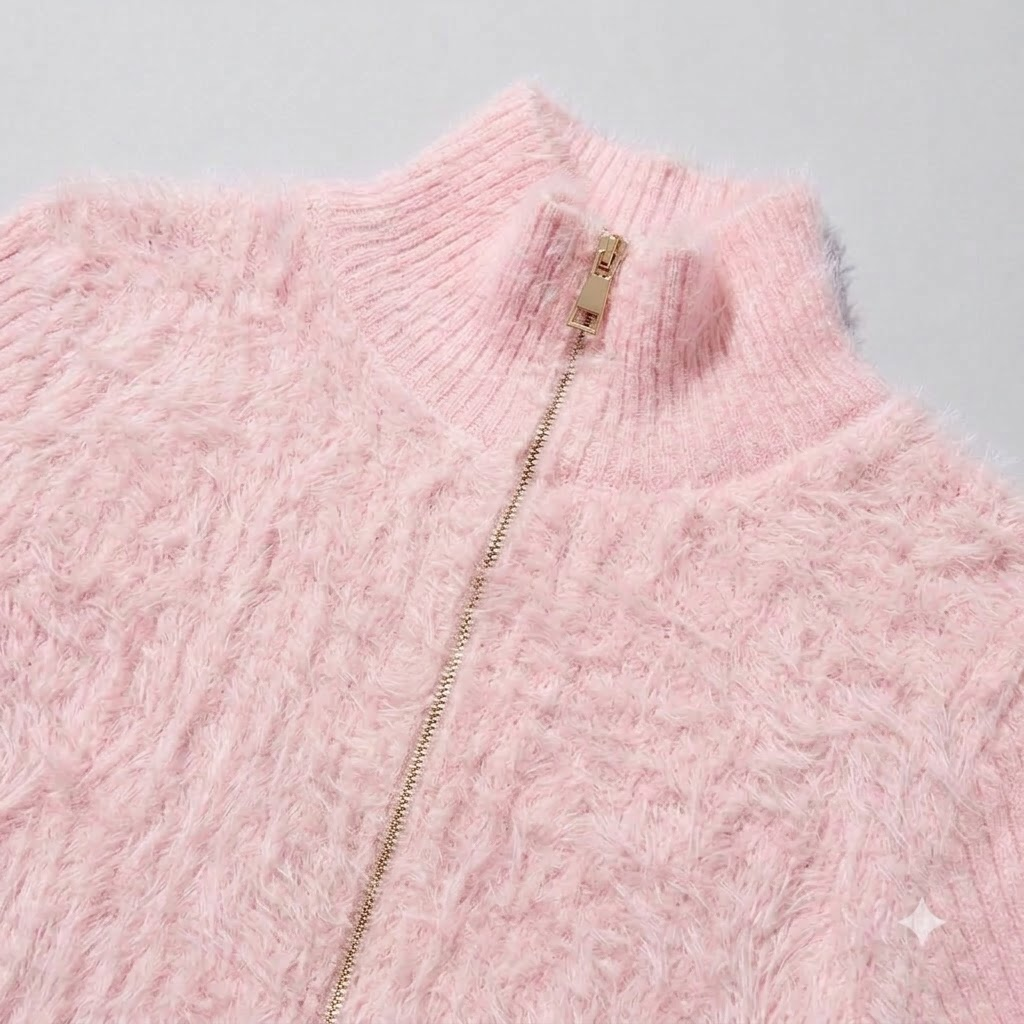 Faux Fur Double Zipper