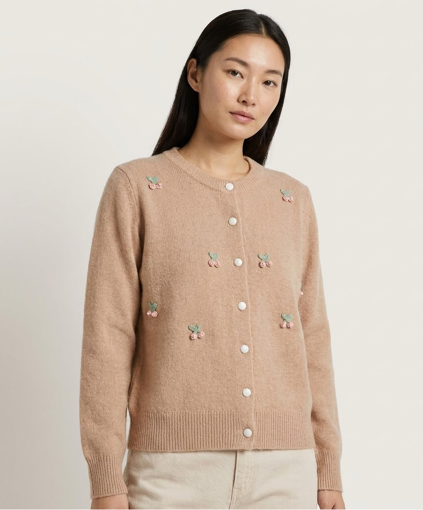 Cherry Knit Cardigan