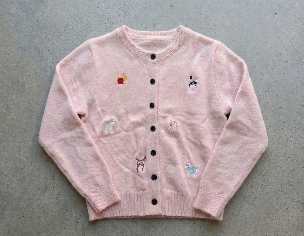 Embroidered Knit Cardigan