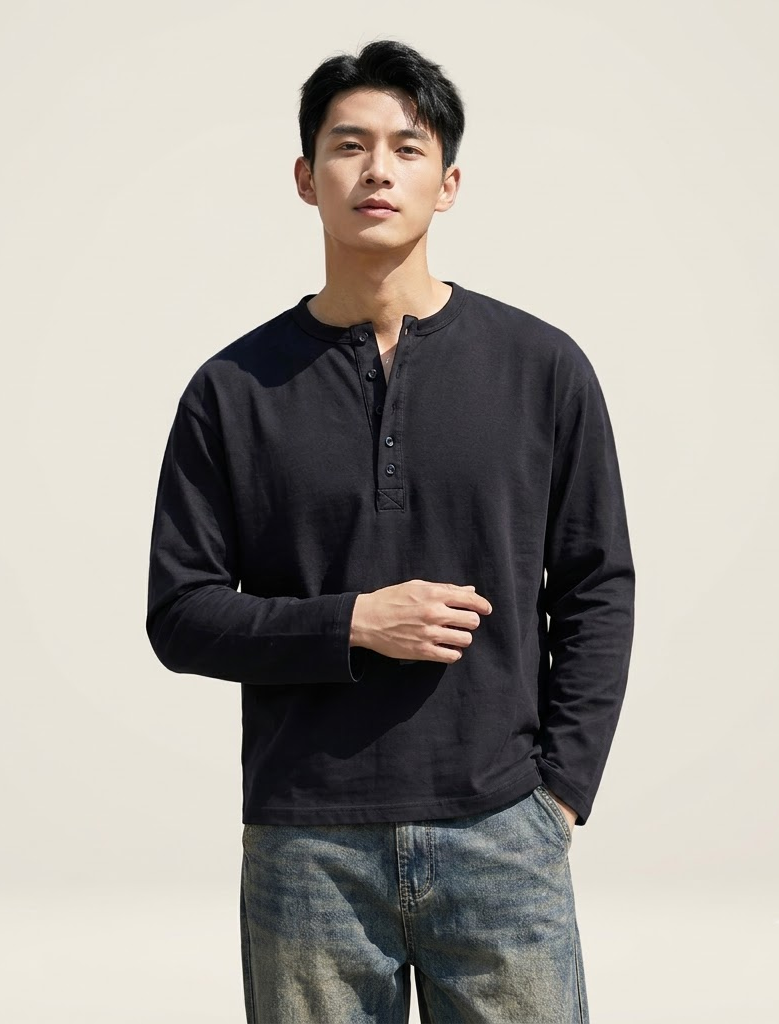 Boxy Fit Henley