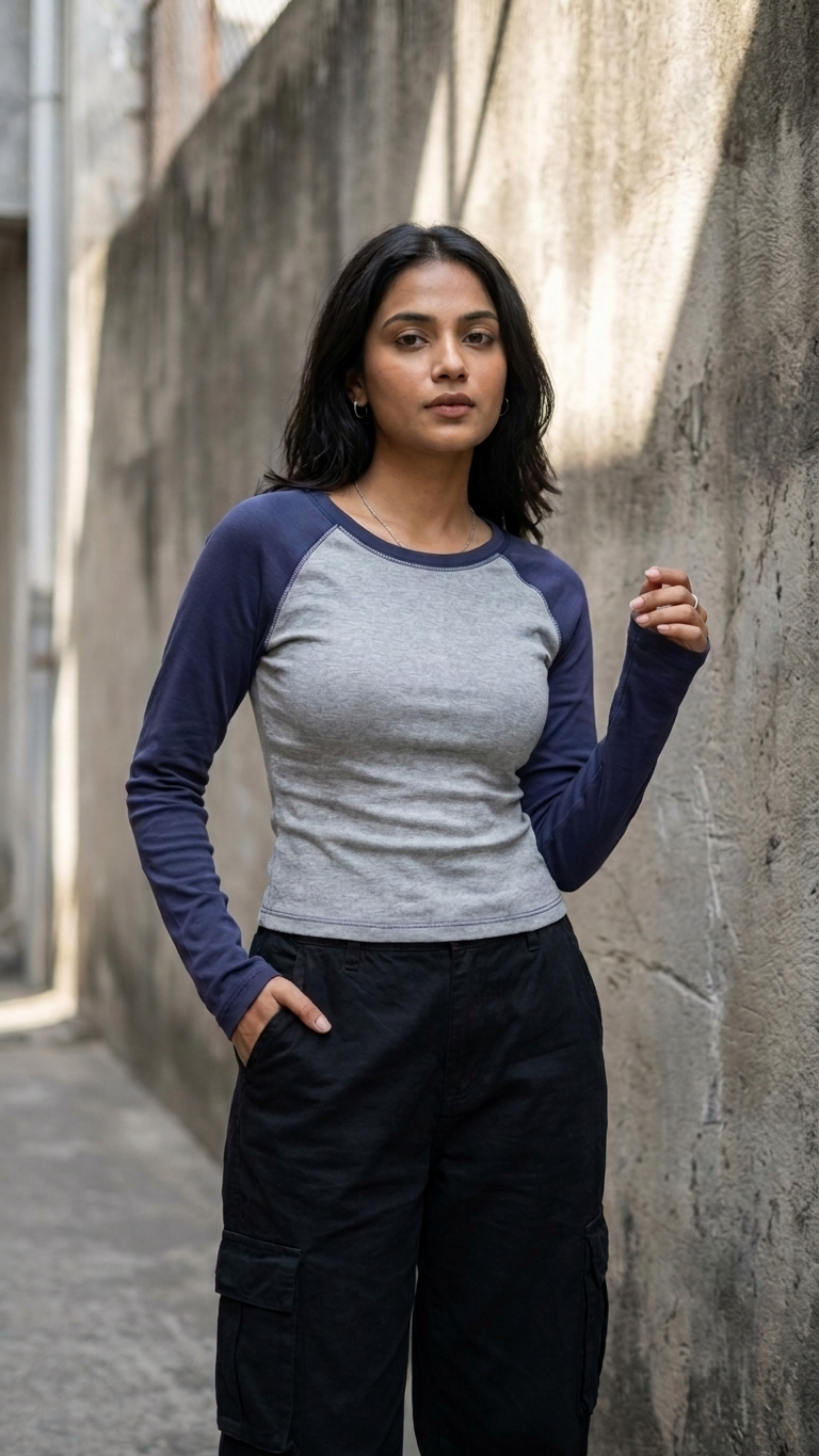 Colorblock Padded Top