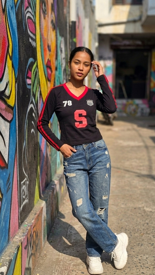 Full Sleeves Printed Top