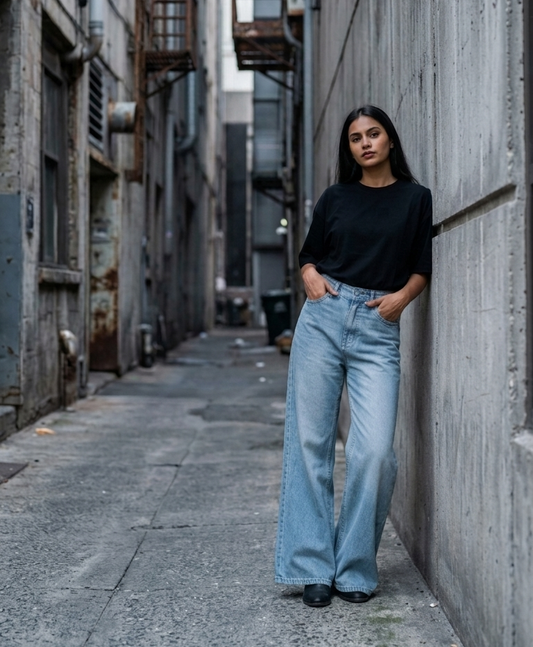 High Waist Wideleg Jeans