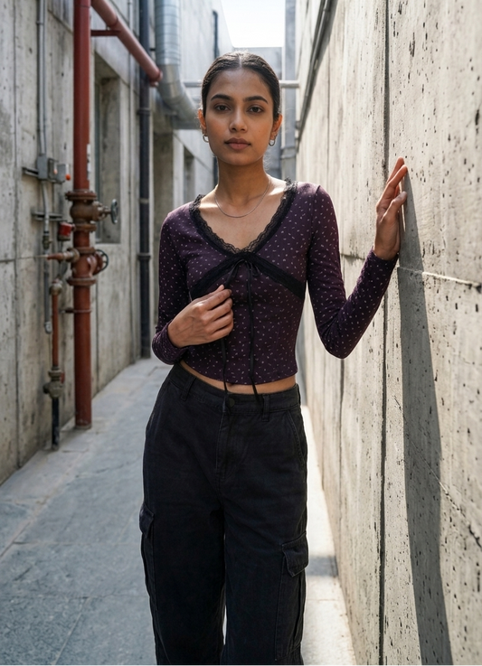 Printed Padded Top
