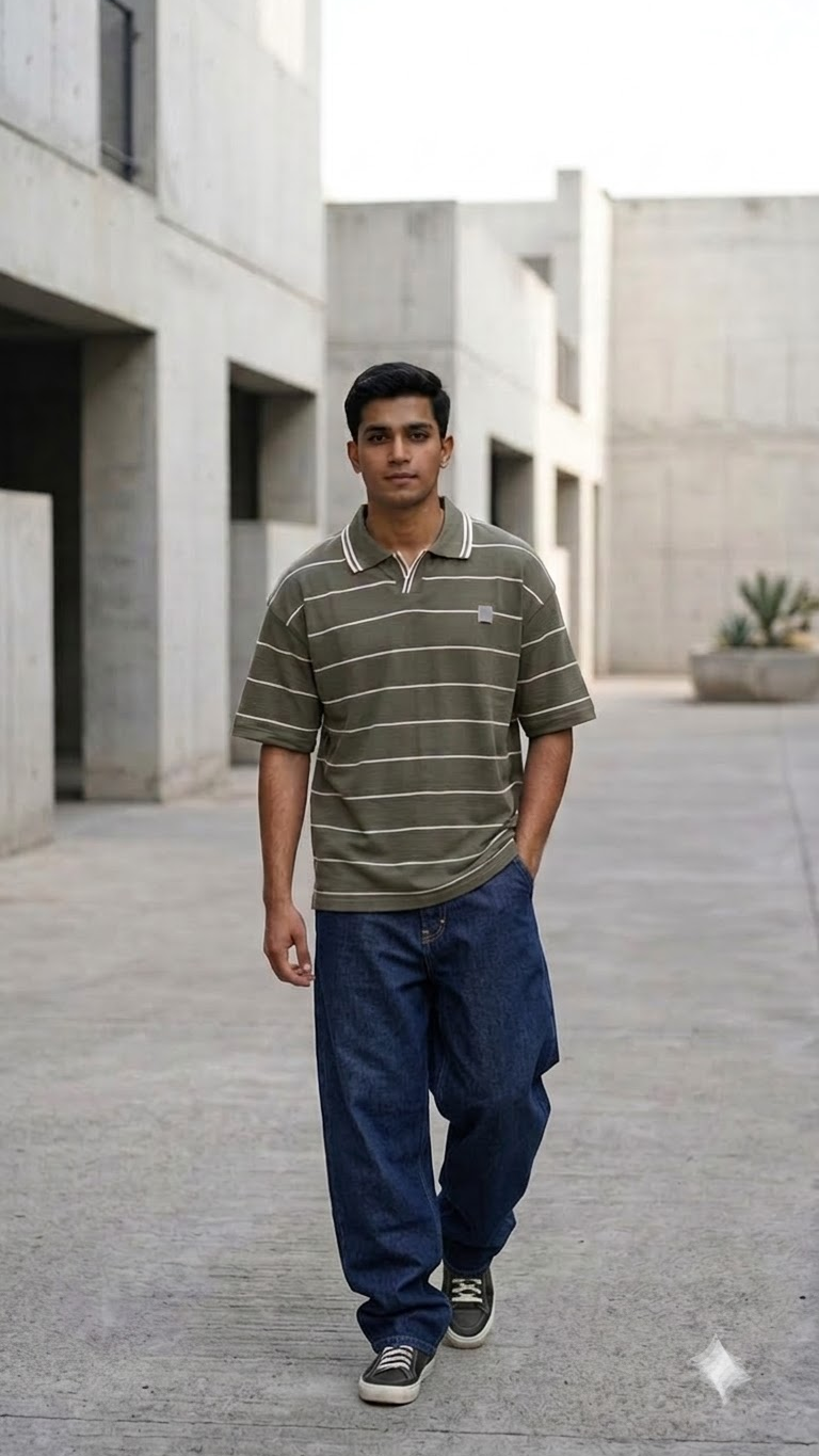 Oversized Premium Collar T-shirt
