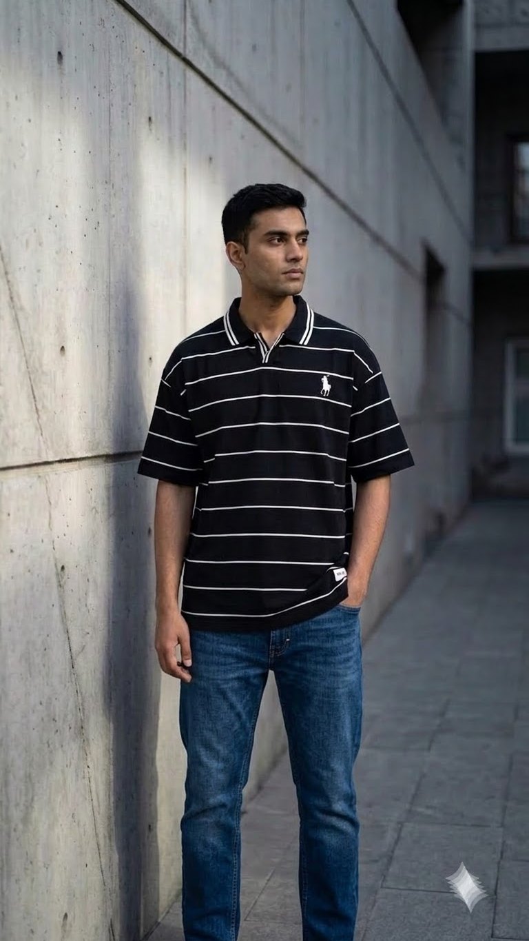 Oversized Premium Collar T-shirt