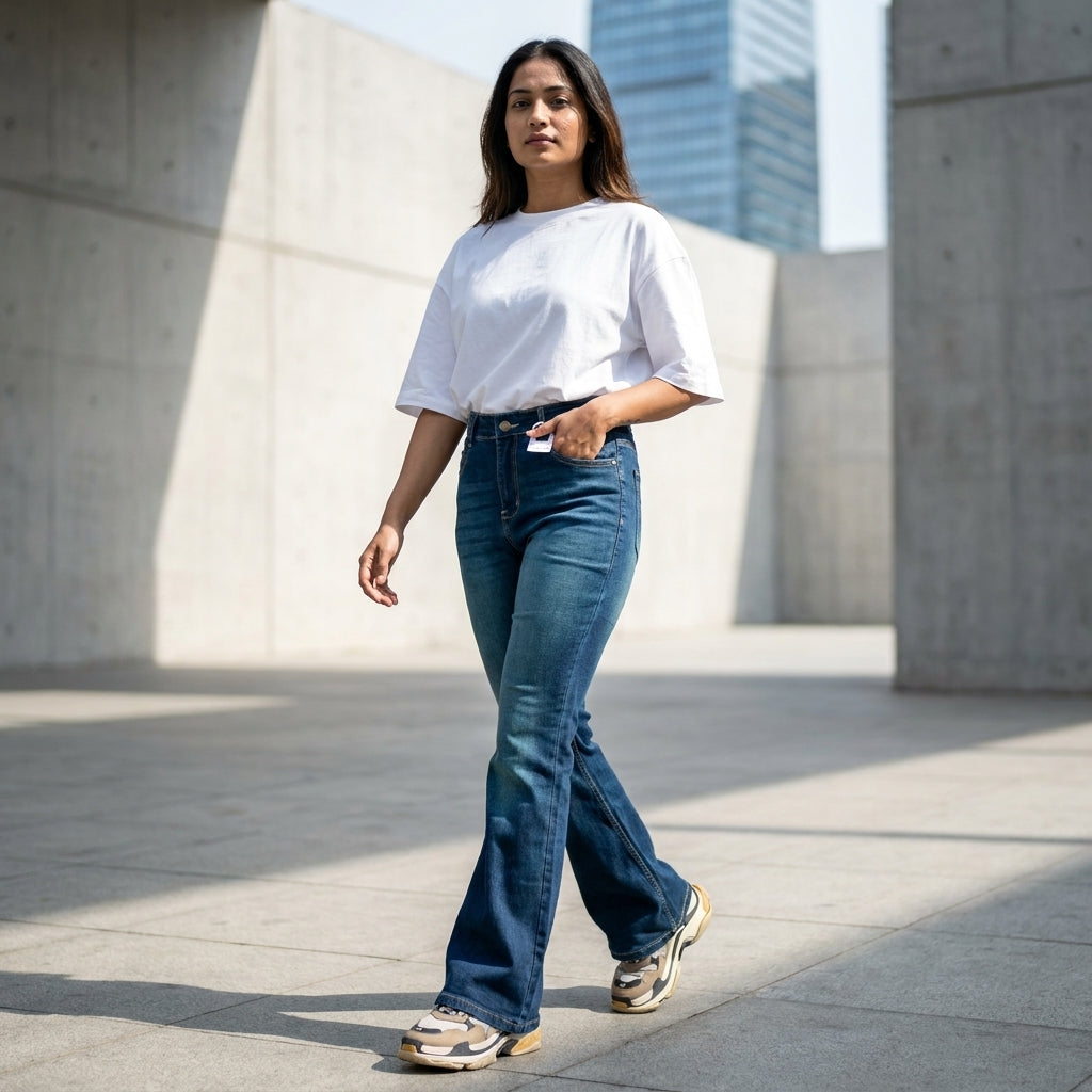 High Waist Vintage Flared Jeans
