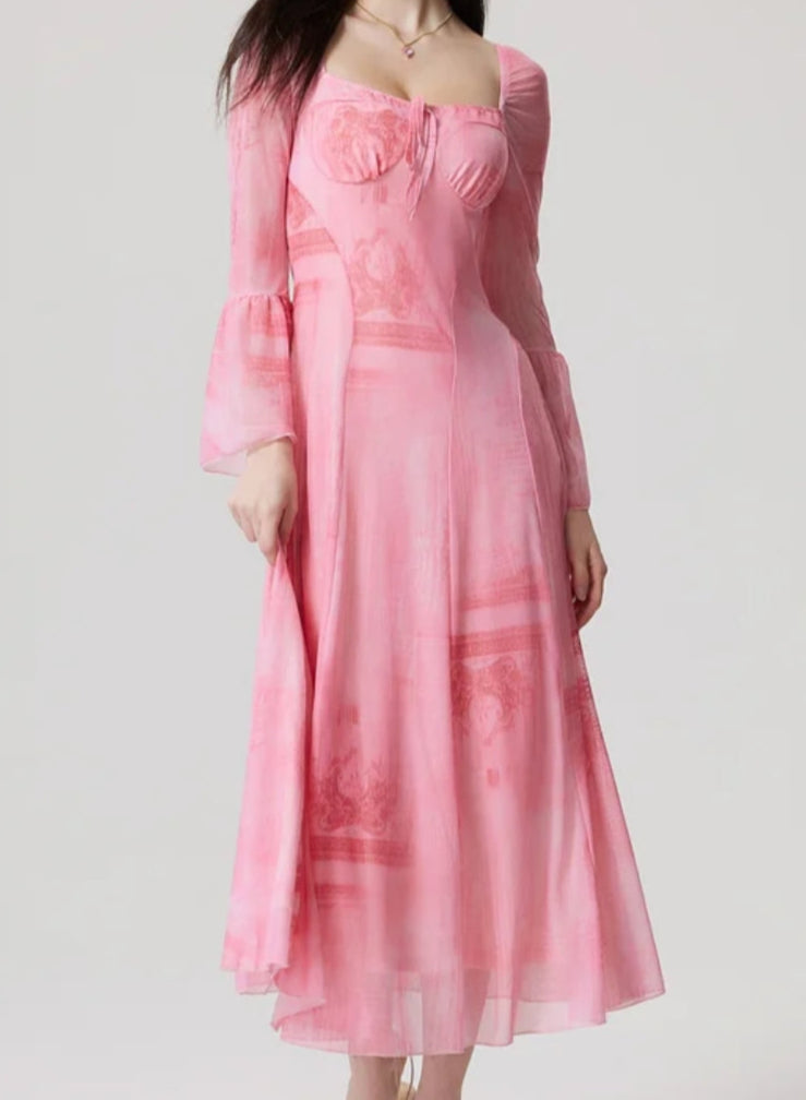 Printed A-line Dress