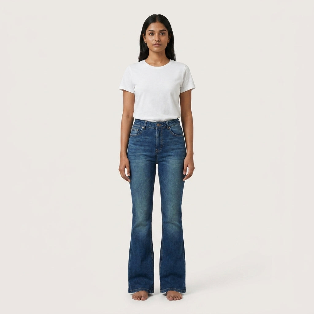 High Waist Vintage Flared Jeans