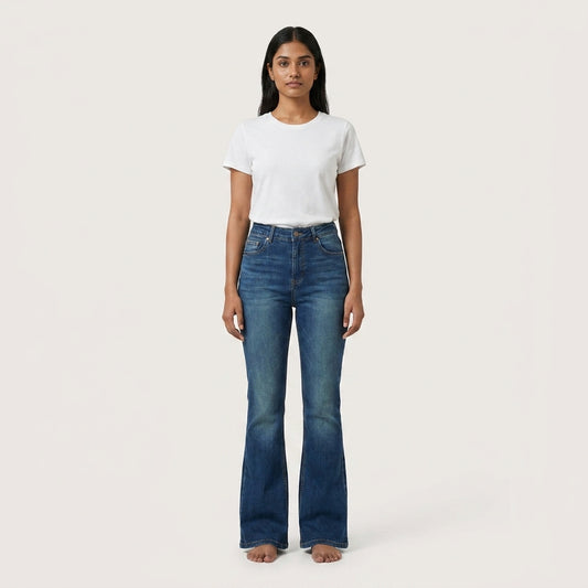High Waist Vintage Flared Jeans